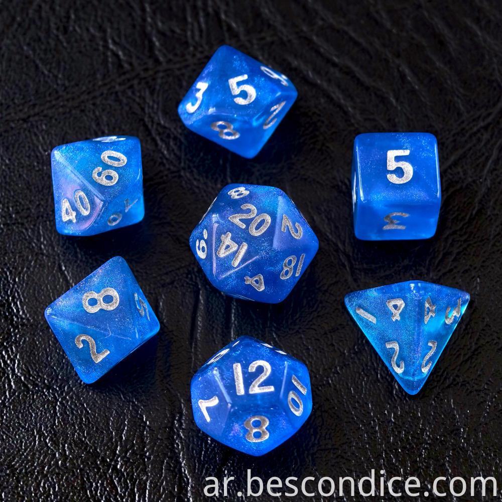 Mini Moonstone Rpg Poly Dice Set 4